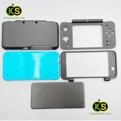 New 2DS XL shell housing clear replacement  black custom set 