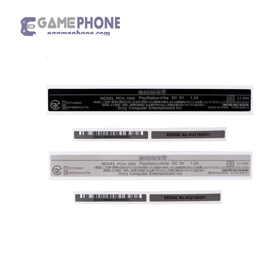 PS Vita PSV 1000 back shell Label Sticker Diagram Label Serial