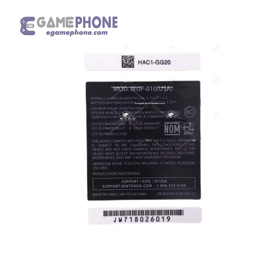 Wii U PAD Sticker Warranty Seal Label replacement