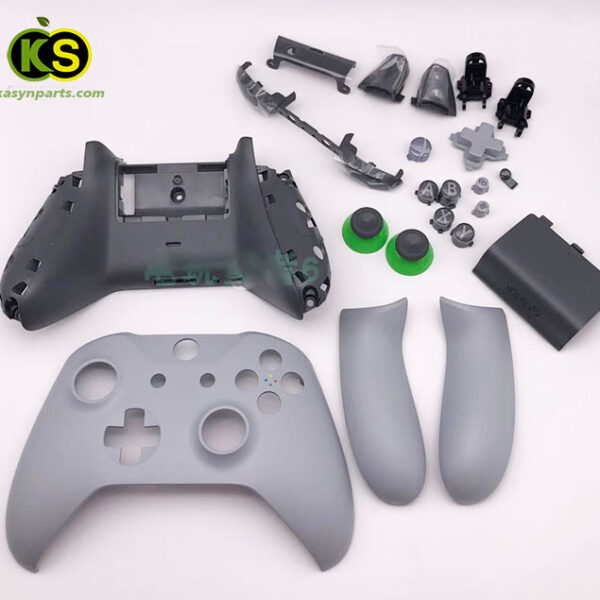 Xbox Wireless Controller Grey/Green Full Shell Housing grips Case buttons kit Replacement