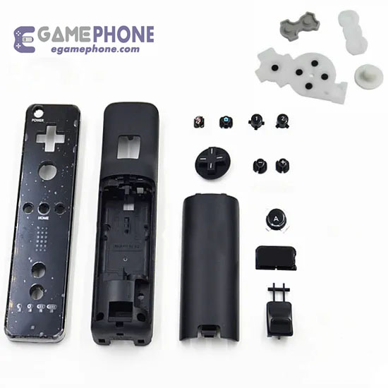 Full Set Nintendo Wii Mote Remote Controller Shell Case buttons conductive glue replacement