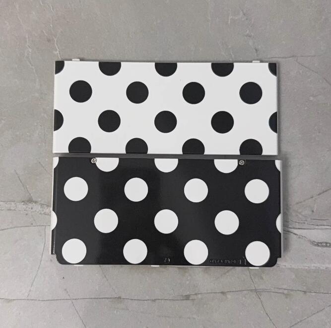 Nintendo New 3DS Kisekae Cover Plates Black White Polka Dots - Image 2