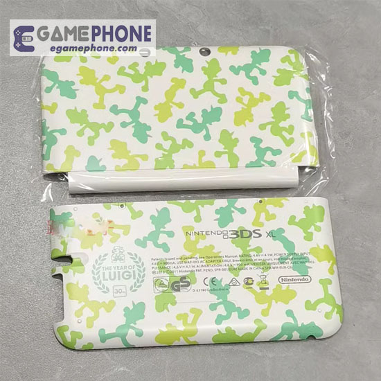 Nintendo 3ds XL Shell Top Bottom Black The 30th Year Of Luigi Special Case/plates