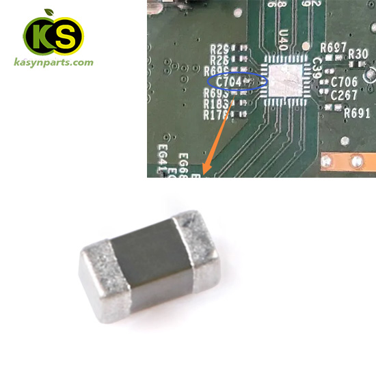 Xbox Series X XSX Board NB7NQ621 near C704 22pF capacitor