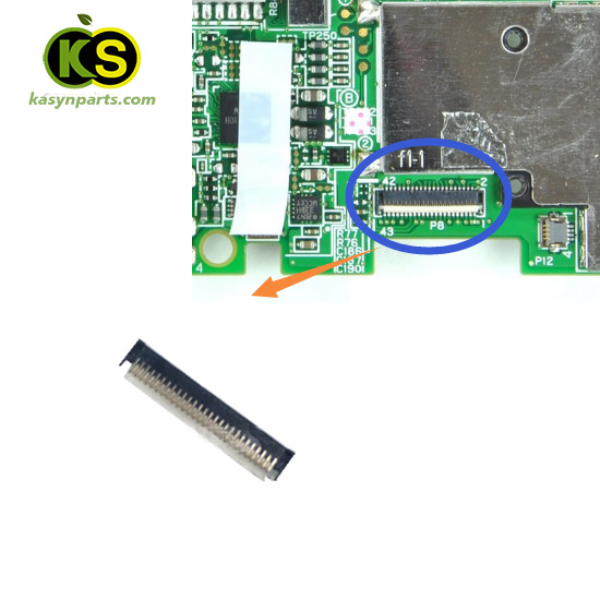 nintendo 3ds board P8 top lcd Screen Socket ZIF Connector replacement
