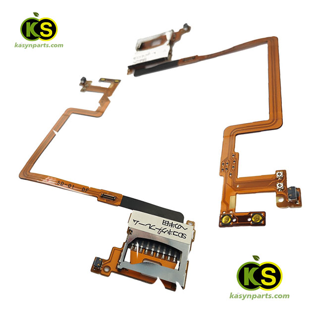 DSi Nintendo NDSi SD card reader slot volume L/R shoulder button Flex cable replacement