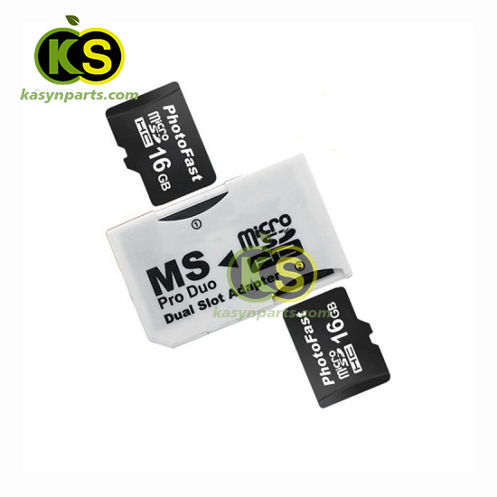 PSP Dual Slot Micro SD/SDHC to Memory Stick Pro Duo Adapter Reader