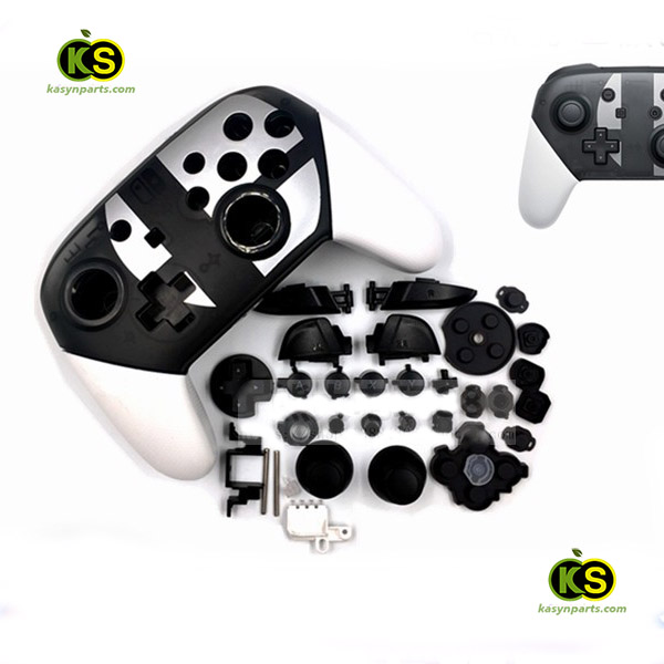 nintendo switch pro controller custom Super Smash Bros shell clear case replacement