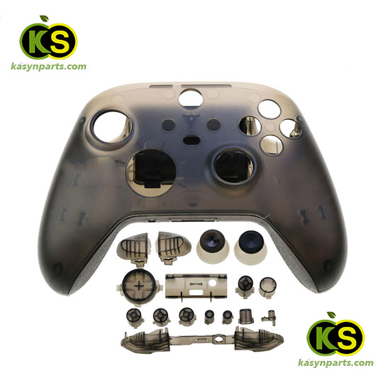 Xbox Series X/S Transparent Clear black Controller Full Set Housing Shell Buttons 20th