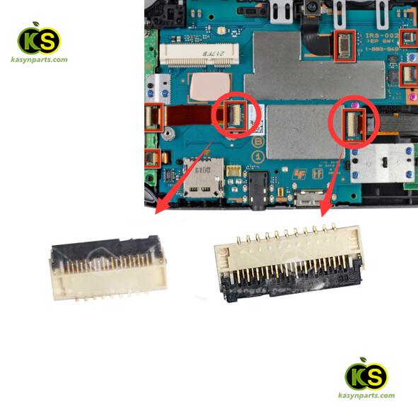 ps vita psv1000 L R PCB key board flex cable socket Plug Connector port Interface Jack set