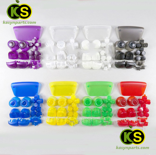 Full Clear Trigger Thumbstick Buttons Set For Sony PS5 Dualsense Controllers