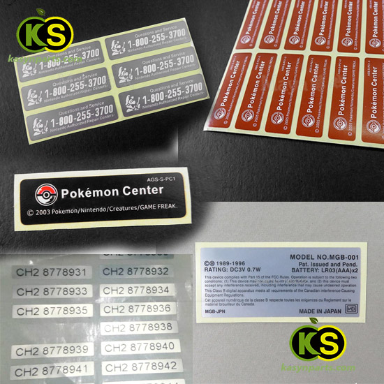 GBC barcode GBP serial number GBA SP battery cover label warranty 5pcs/lot