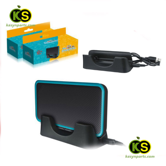 New 2DS XL Charger Dock USB Charging Stand Vertical Storage Charging Port Cable