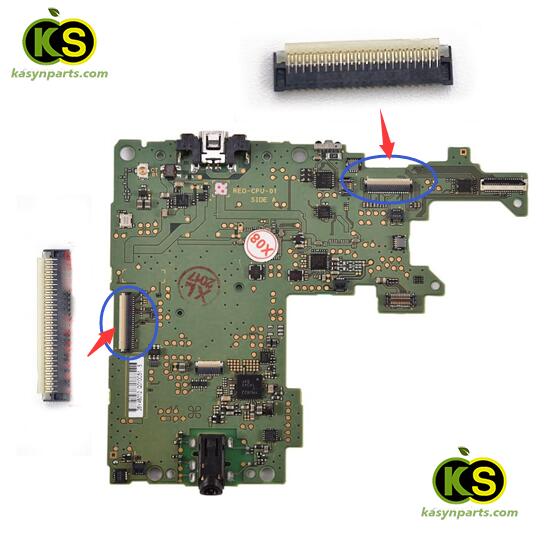 new3dsxl motherboard switch board PCB flex cable socket Bottom screen Connector socket