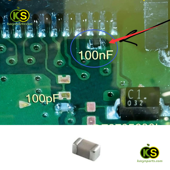 ps5 HDMI Port 100nf 0.1uf ceramic capacitor SMD