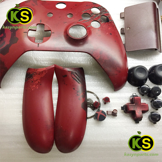 Replacement full shell grips back buttons kits for Xbox One Gears of War 4 Crimson Omen Wireless Controller