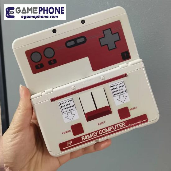 Replacement Shell Cover Bottom Case for NEW 3DS Limited Edition Famicom 40th Anniversary Nintendo Family Computer
