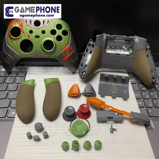 Set of replacement shells and buttons for the DOOM Dark Ages Edition Xbox Series X Controller