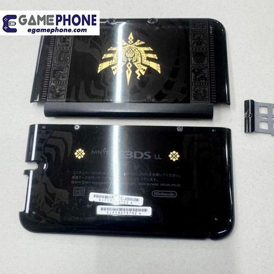 Top Bottom Replacement Case Shell for Nintendo 3DS LL XL Monster Hunter 4 Gore Magala Black