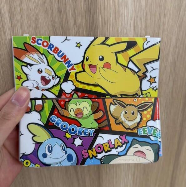 Grookey Scorbunny Pokemon Pikachu Faceplate Front & Back Plates Cover for New 3DS Replacement